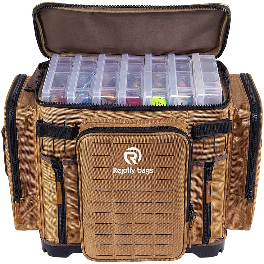 600d Nylon Storage Bag - Lightweight Large Capacity Heavy-Duty Fishing Gear Bag