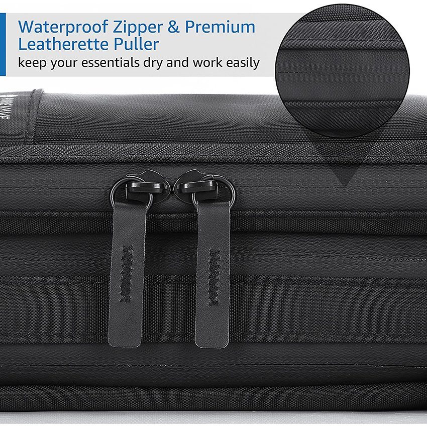 Compact Mens Toiletry Travel Bag Hanging, Mens Dopp Kit for Travel Waterproof Toiletry Bag