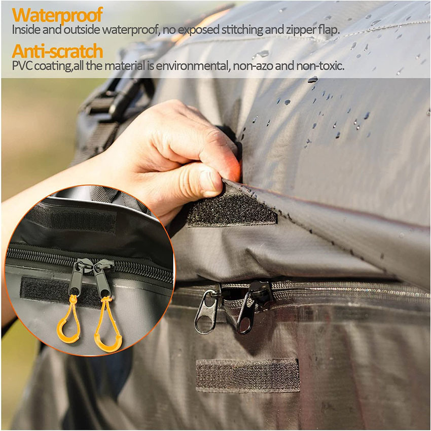 15 Cubic Feet Car Rooftop Cargo Carrier Bag - Cargo Bag Compatible Cars with Rack/Rail/Cross Bar Bag