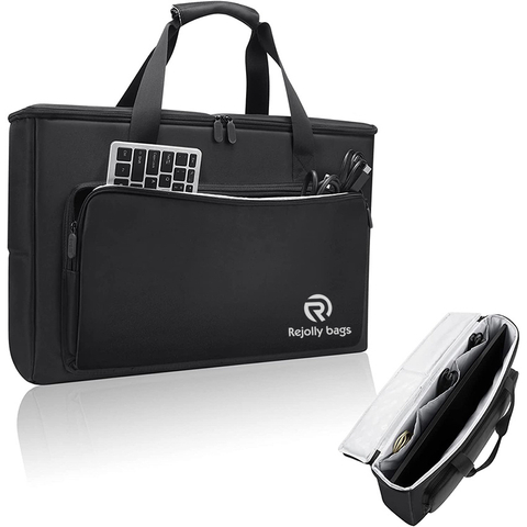 Screen/TV Transport Case for 24" Displays Padded Monitor Carrying Travel Bag with Accessories Tote Bag