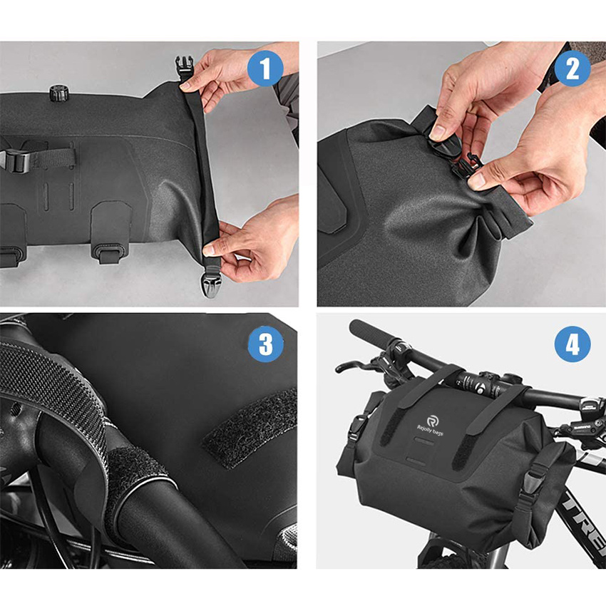 Bike Handlebar Bag Waterproof Multifunctional Front Handlebar Pannier Large Capacity MTB Bike Phone Holder Bicycle Bag