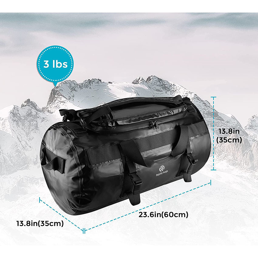 60L Waterproof Backpack Duffel Bag Dry Bag with Durable Straps & Handles for Water Sports Boating Kayaking Fishing Hiking Motorcycle Camping Travelling Bag