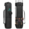 Waterproof Durable Large Capacity Fishing Tackle Gear Organizer Travel Carry Case Shoulder Storage Bag with 5 Poles Tackle Fishing Gear Bag