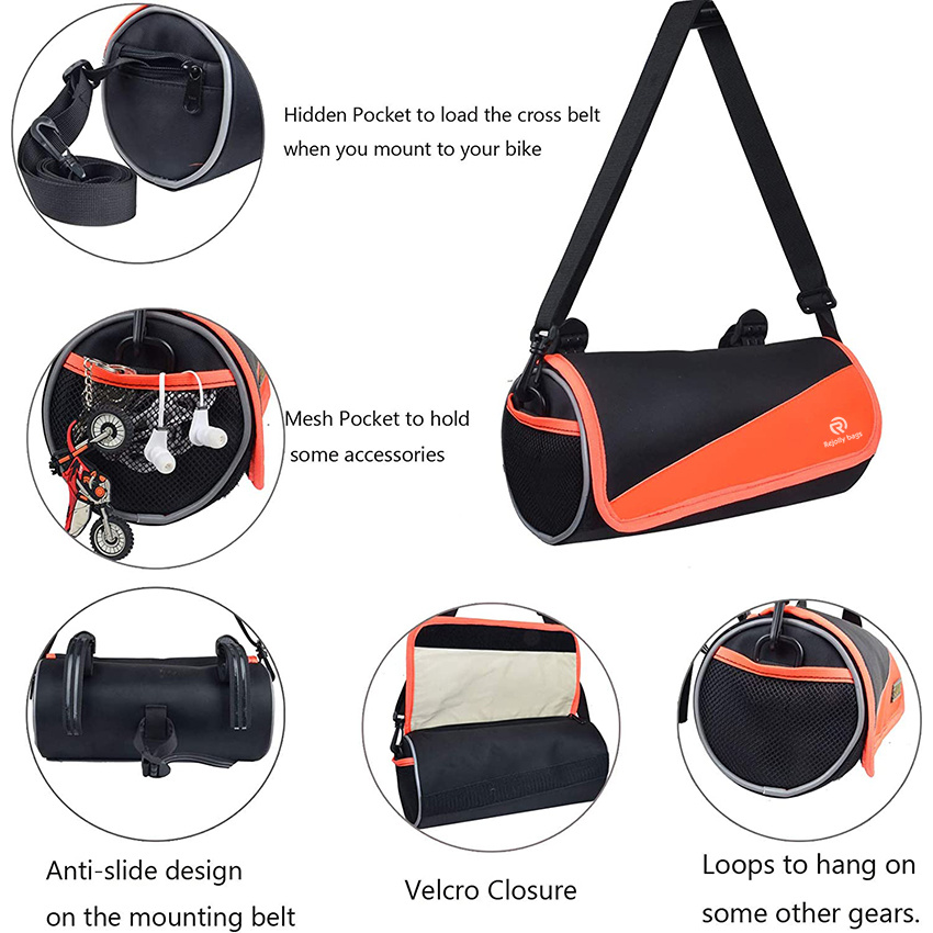 Waterproof Large-Capacity Front Pack for Bike Handlebar Bag Motorcycles, Road Bike Bag