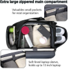 Large Gym Backpack Sports Bag with Shoes Compartment, 3 Way Waterproof Workout Duffel Travel Duffle Bag, 45L Travel Backpack Weekender Carry on Fits 15 Inch Lap