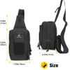 Military Style Tactical Sling Bag Concealed Carry, Shoulder Chest Pack Outdoor Range Backpack -Black Bag