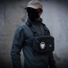 Military Style Tactical Chest Rig Bag Molle Utility Admin Pouch Medical EMT Organizer EDC Sling Waist Pack with Harness for Outdoor Hunting Shooting Hiking Bag