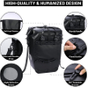 Waterproof Pannier Bags for Bicycles Rear Rack Seat Trunk 27L Large Capacity Bicycle Pannier Backpack with Shoulder Strap for Bicycling Traveling Bike Bag