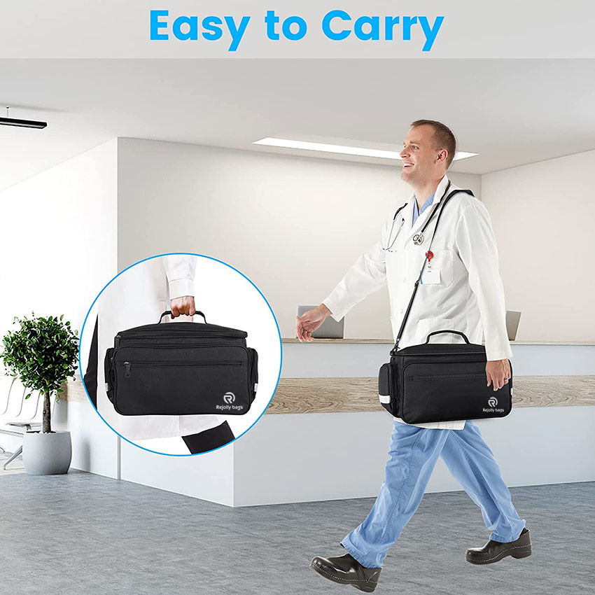 Medical Equipment Bag Empty with Adjustable Divider, Removable Shoulder Strap, Water-Resistant Home Health Nurse Bag for Medical Student Medical Bag