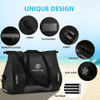 60L Extra Large Heavy Duty Waterproof Duffel Backpack with Durable Straps and Handles for Kayaking, Paddleboarding, Boating, Rafting, Fishing Bag