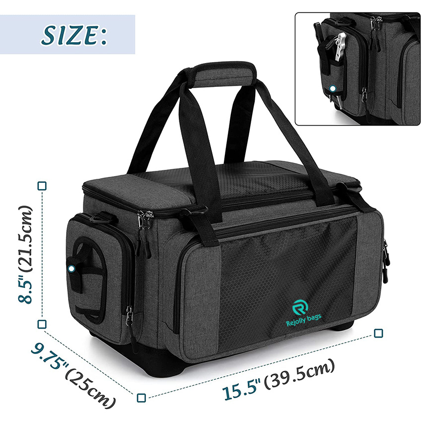 Waterproof Fishing Tackle Storage Bag with Non-Slip Base for Saltwater or Freshwater Fishing Rod Bags