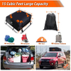 Rooftop Cargo Carrier 15 Cubic Feet Car Roof Bag Waterproof Roof Cargo Bag for All Cars (Side Rails/Cross Bars/with Rack) with Storage Bag