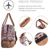 High Quality Canvas Weekender Bag Overnight Travel Carry on Duffel Tote with Shoe Pouch