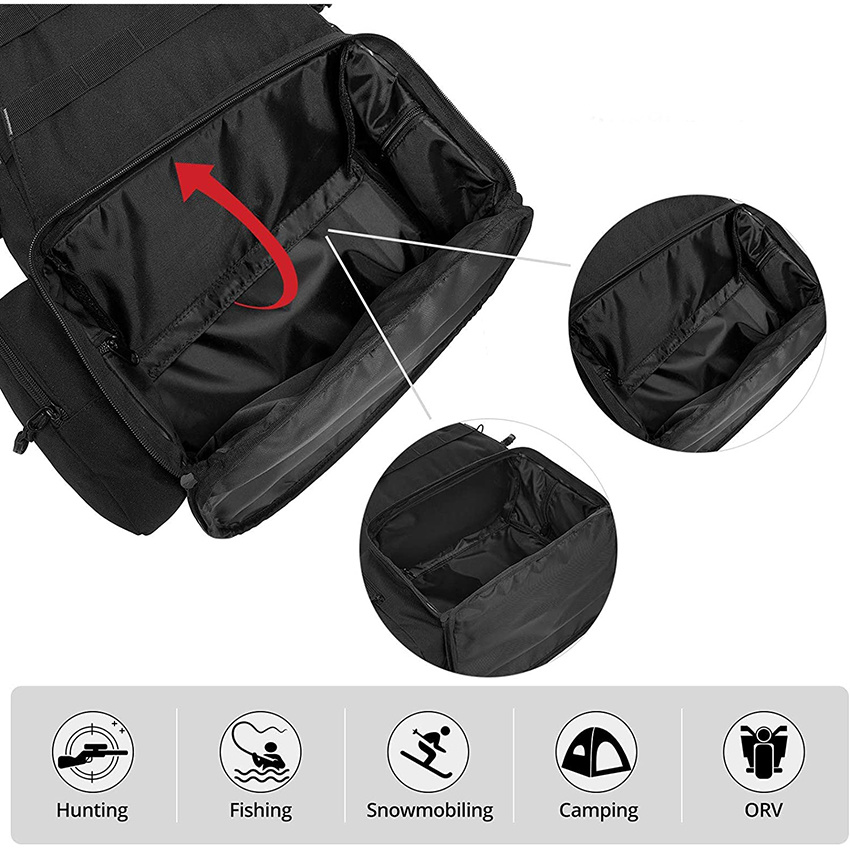 Outdoor Large Water-Resistant Fishing Backpack with Rod Holder for Trout Fishing Outdoor Sports Camping Hiking Fishing Tackle Bag