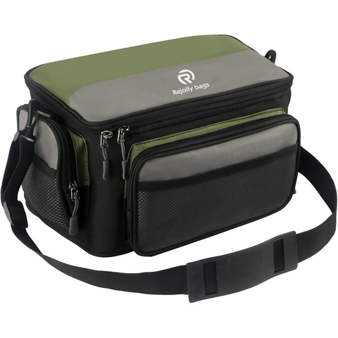 Storage Large Capacity Fishing Bag, Multiple Pockets for Fishing Equipment Storage, Shoulder Pack Storage Bag for Fishing Hunting Hiking Fishing Tackle Bag