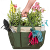 Garden Tool Bag Canvas Heavy-Duty Tote with Pockets Large Organizer Bag Carrier Plant Tool Set