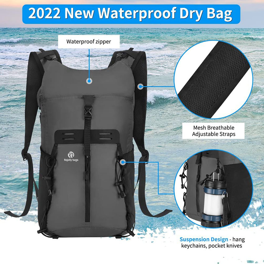 20 L Dry Bag Water Proof Zipper Large Roll Top Drysack for Floating Boating Canoeing Camping Rafting Paddleboarding Swimming Fishing Marine River Bag