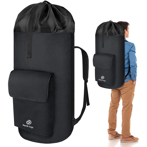 Laundry Backpack with Straps Extra Large Heavy Duty Dirty Clothes Hamper with Drawstring Closure Machine Washable Durable for College, Travel Laundry Bag