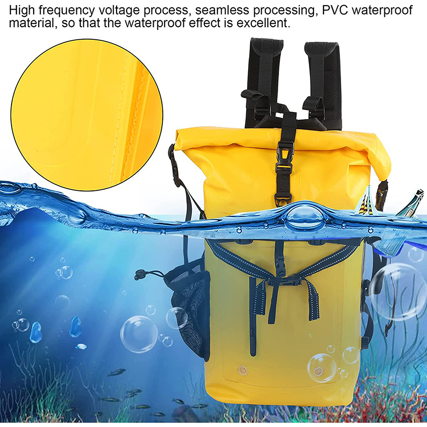 Diving Swimming Backpack Waterproof PVC Outdoor Flippers Storage Bag for Drifting