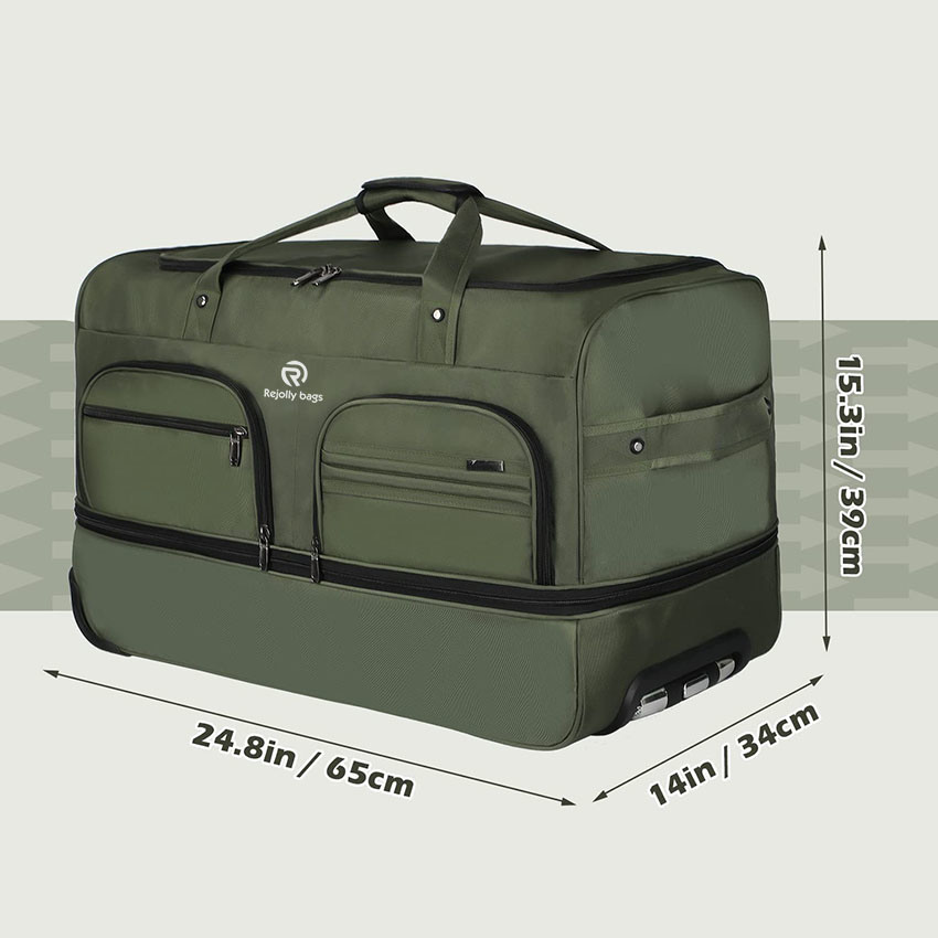 105L Large Travel Wheeled Duffel Luggage with Rollers Bag