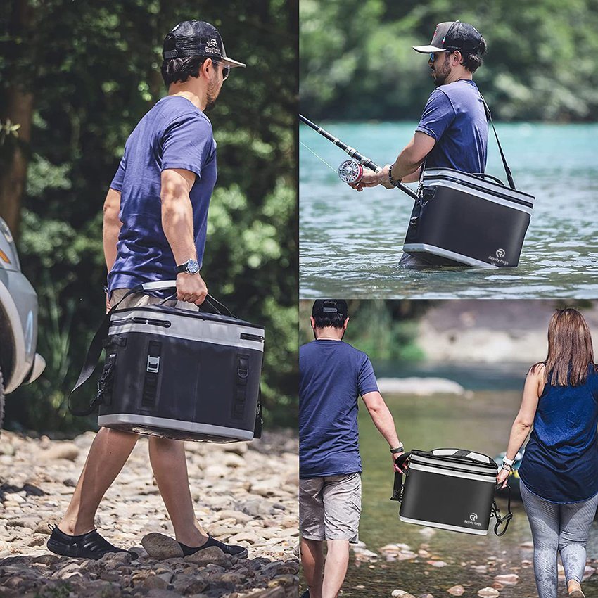 Insulated Waterproof 30 Can Large Cooler Bag Leak Proof Beach Bag with Cooler for Camping Picnic Fishing Boating Dry Bag