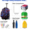 Large Capacity Carry on Luggage Durable Rolling Backpack with Wheels Bag