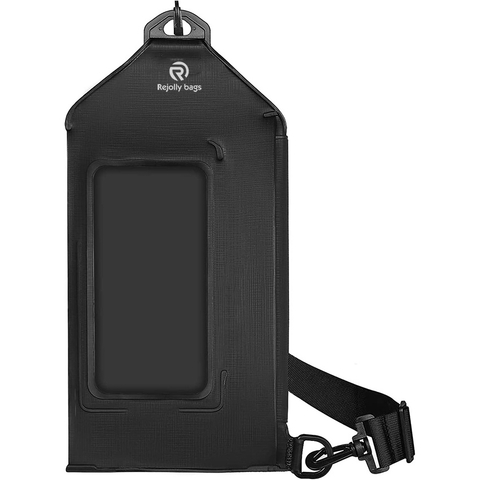 Waterproof Boating Slim Adjustable Chest Bag Waist Pack with Transparent Touchscreen Cover Fit Most 6.7 Inch Smart Phone for Riding, Pool, Kayaking Dry Bag