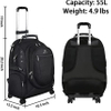 15.6 Inch Wheeled Travel Laptop Backpack on Wheels Business Bookbag Gifts for Men, Black Roller Bag