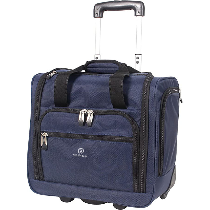 15 Inch Carry on Suitcase with Spinner Wheels for Travel, Business Roller Bag