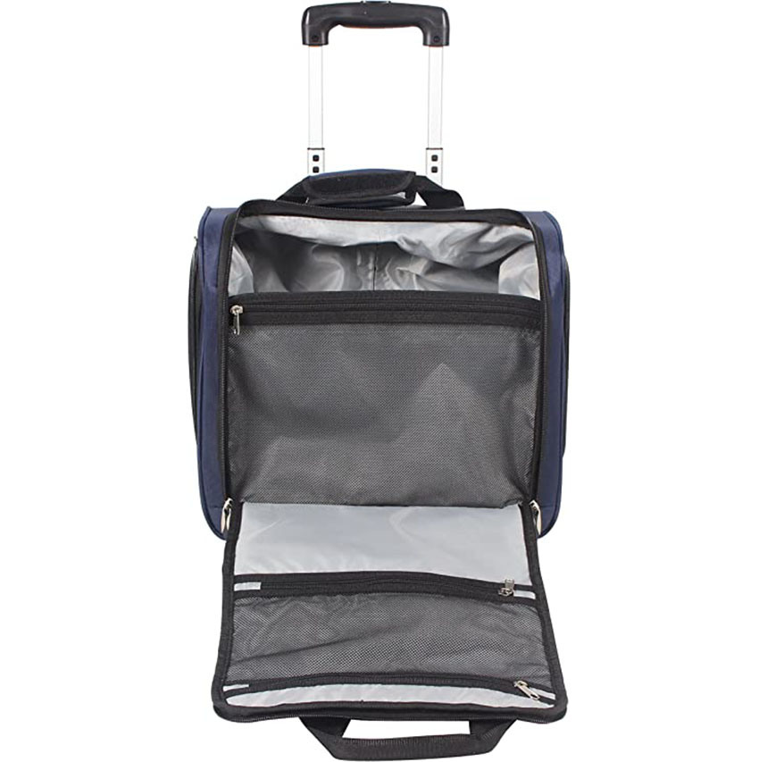 15 Inch Carry on Suitcase with Spinner Wheels for Travel, Business Roller Bag