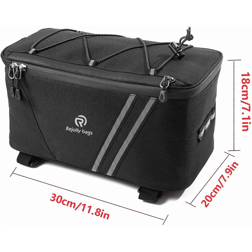 Bicycle Rack Rear Carrier Bag Insulated Trunk Cooler 11L Large Capacity Storage Luggage Pouch Reflective MTB Bike Pannier Bicycle Bag