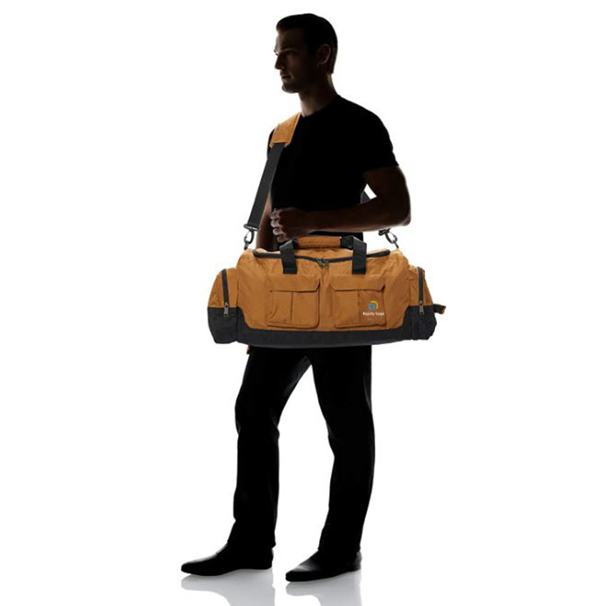 Heavy Duty Utility Duffle with Rear Pocket for a Week Traveling Bag