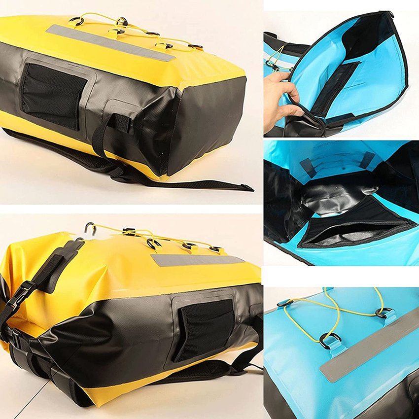 30L Waterproof Roll Top Backpack Motorcycle Dry Bag for Camping Swimming Travelling