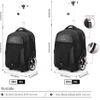 Waterproof Backpack with Wheels for Business, College Student and Travel Commuter, Carry on Rolling Bag