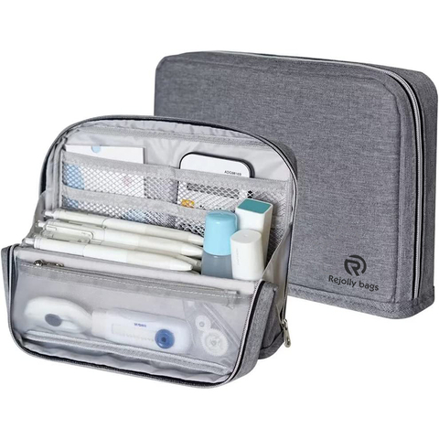 Big Capacity Pencil Case Canvas Large Storage Pouch Pen Holder Simple Stationery Bag Office Organizer School Supplies Pen Bag RJ21646