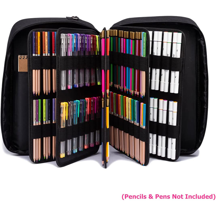 Extra Large Capacity Colored Pencil Case Gel Pen Organizer Storage Holds 420 Pencils or 280 Gel Pens Pen Bag RJ21664