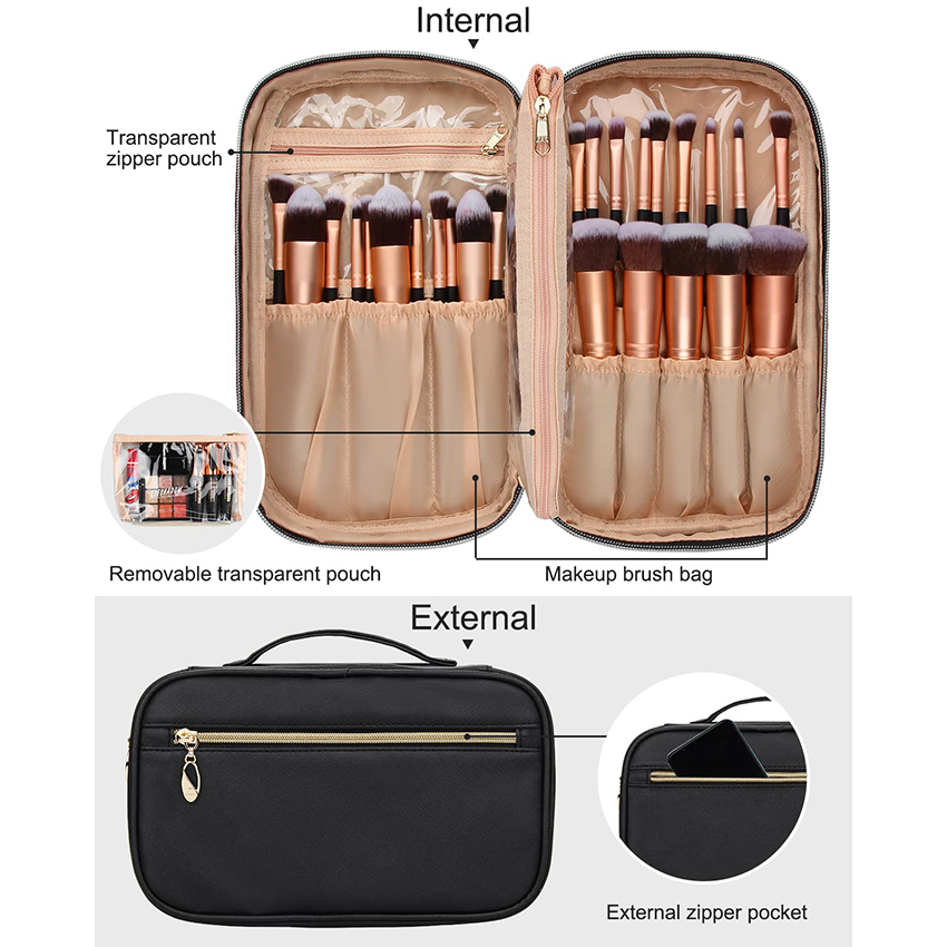 Makeup Brush Organizer Cosmetic Bags Makeup Artist Case Makeup Handbag for Travel Cosmetic Bag RJ21686