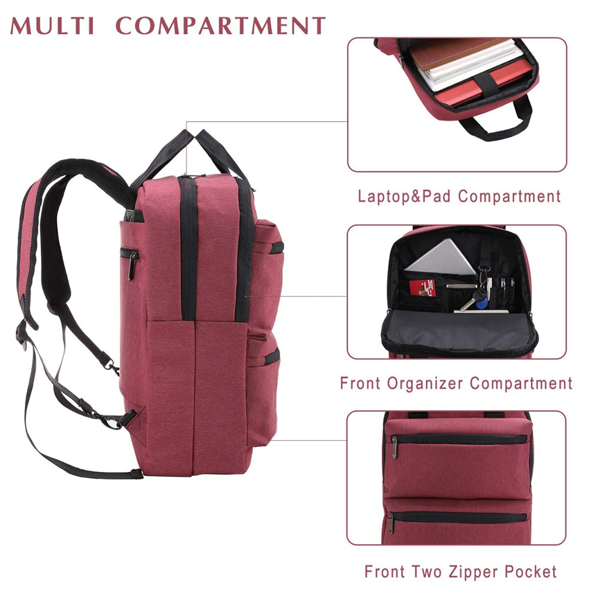 Slim Computer Backpacks Water Resistant Casual Bookbag Travel Work Carry on Backpack Casual Daypack