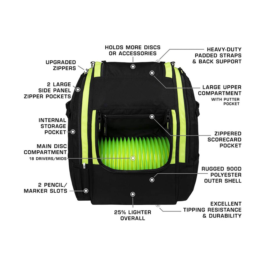 Waterproof Durable Large Capacity Disc Sports Backpack Disc Golf Bag High Quality Frisbee Backpack