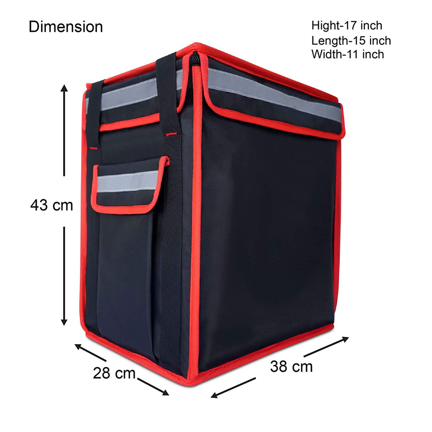 Food Delivery Bag Waterproof Pizza Bag Hot Cold Pack Lunch Cooler Bag