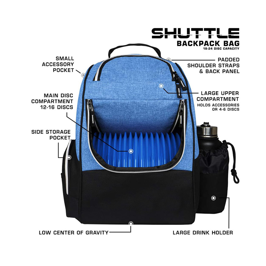 Unique Disc Golf Bag Round Golf Backpack Pet Toy Disc Sports Backpack Wholesale