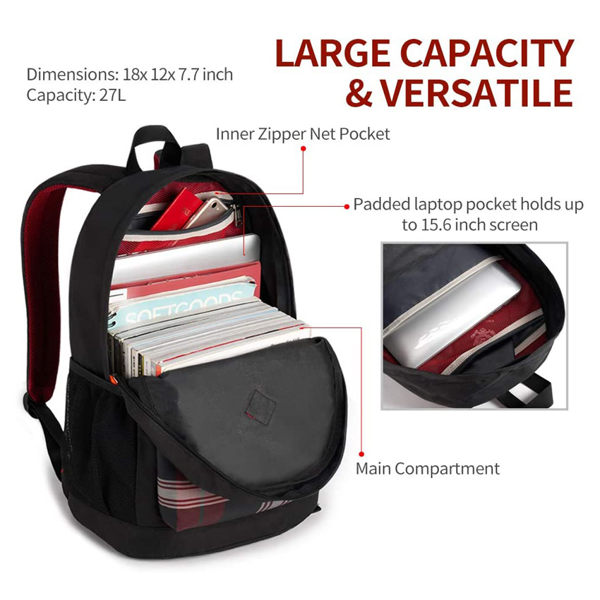 Water Resistant School Backpack for Women Men Travel Backpack Casual Daypack College School Bag