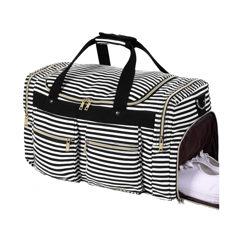 Hot Selling Carry on Travel Tote Bag with Shoe Compartment Tote Travel Luggage Bags Large Capacity Handbags