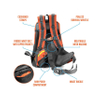 Internal Frame Hiking Backpack Lightweight Travel Bag Wholesale Sports Bag