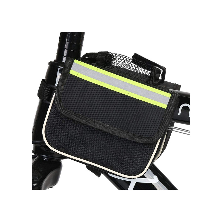 Double Pouches Pannier Waterproof Bicycle Bag Cycling Saddle Bag Front Frame Saddle Top Tube Bag