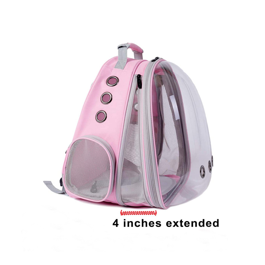 Front Expandable Pet Carrier Backpack Pet Accessories Bag Ventilated Pet Cage