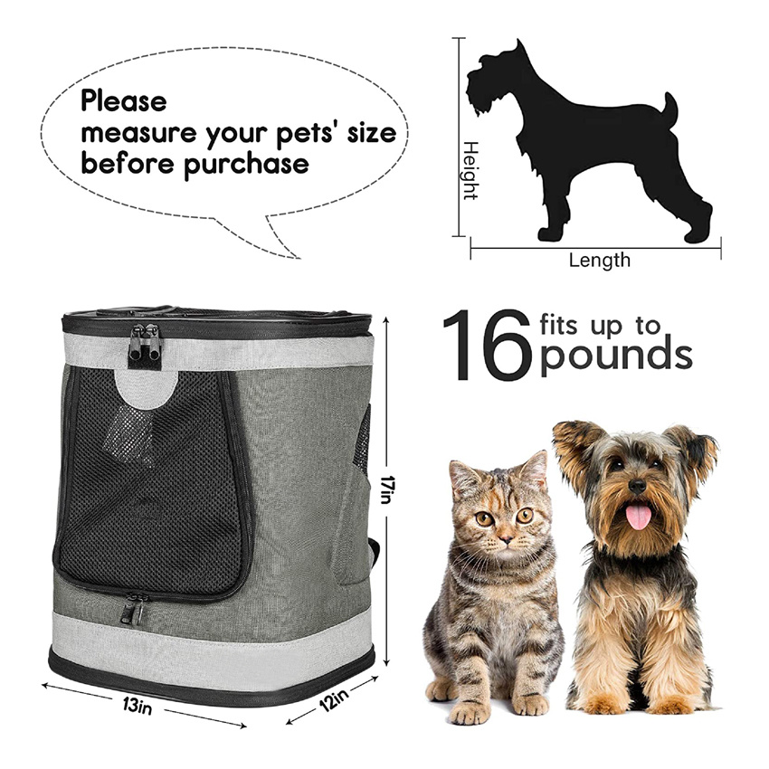 Lightweight Small Pet Bag Portable Dog Cat Outdoor Travel Backpack