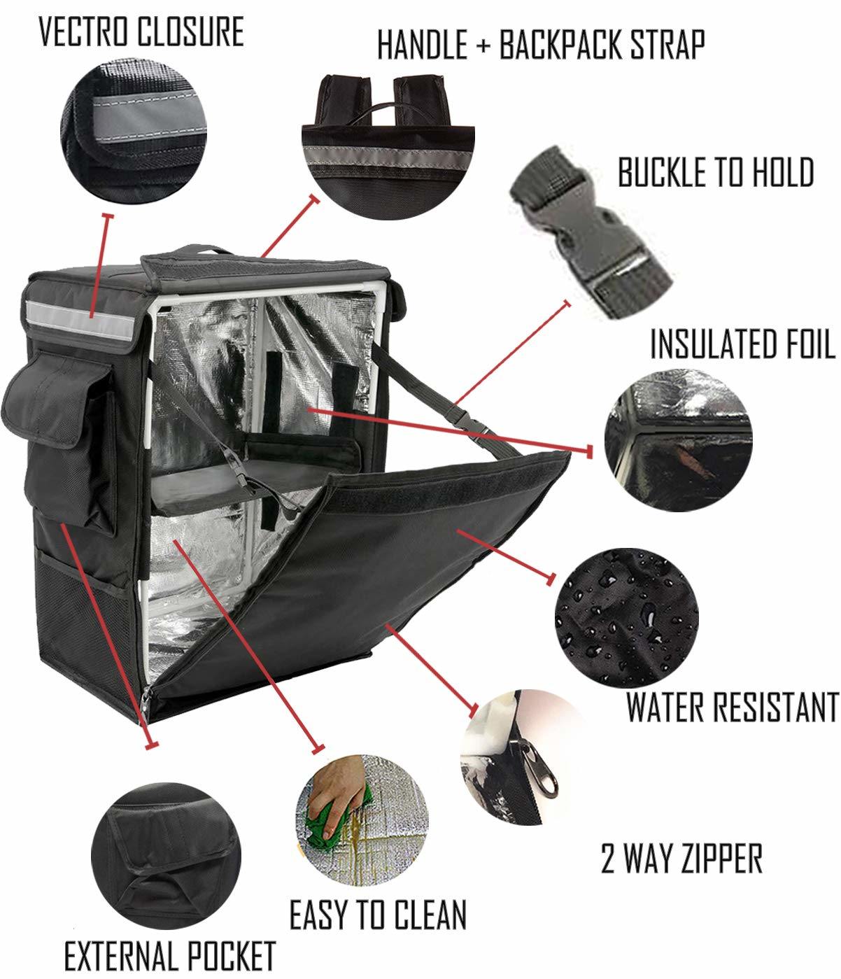 Insulated Delivery Backpack Food Delivery Bags Delivery Thermal Bag Cooler Bag