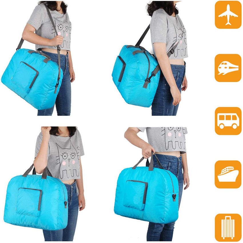 Large Capacity Foldable Nylon Duffle Bag Gym Sports Travel Bag New Style Fashion Leisure Handbags