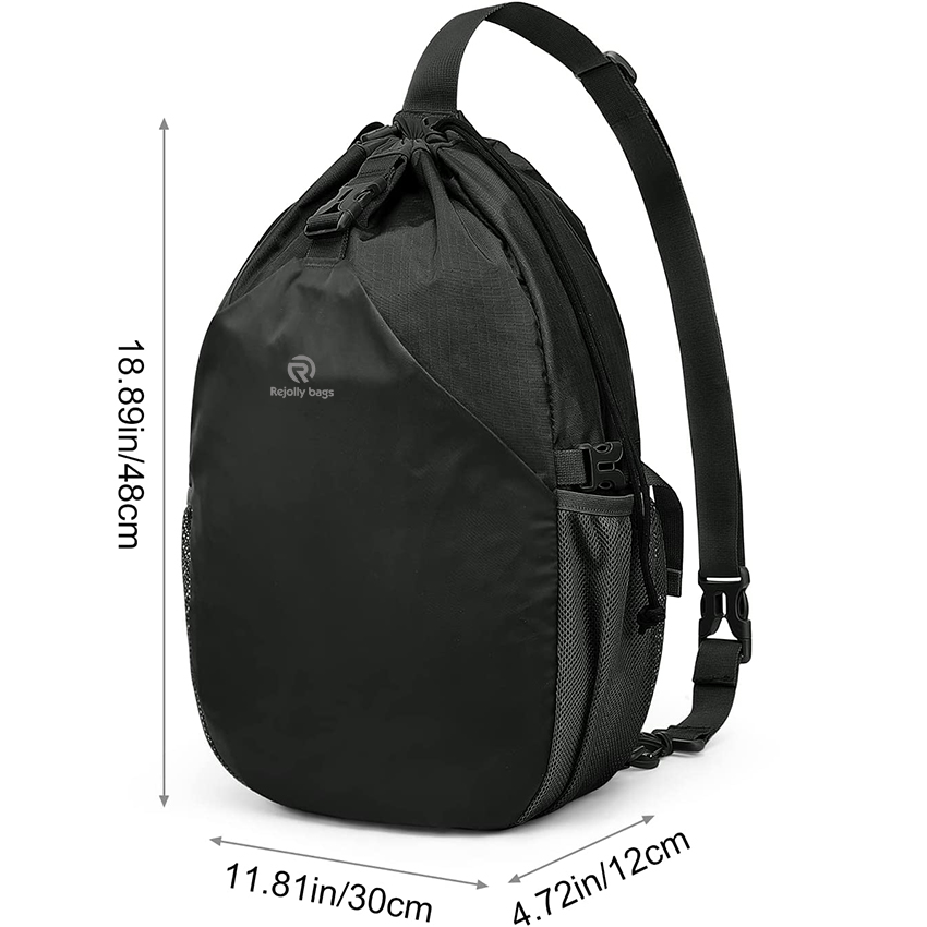 15L Sling Bag Crossbody Drawstring Backpack Outdoor Travel Cinch Bag Foldable Gym Sports Bag RJ196179